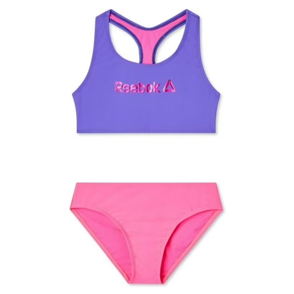 NEW two pieces set REEBOK girls Pink Purple bikini